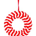 Corona navideña 27X4X27 cms rojo/blanco AMX063-197